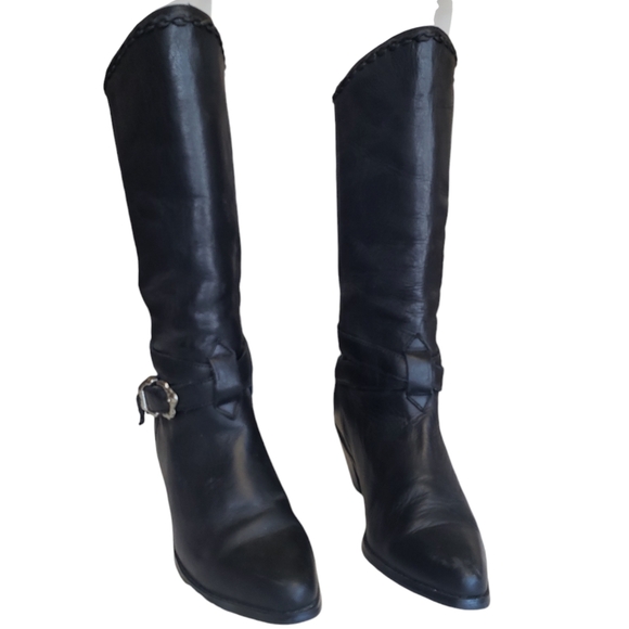 Zodiac Buckley Western Boots Black Leather Upper Women's Size 8M - Picture 2 of 16